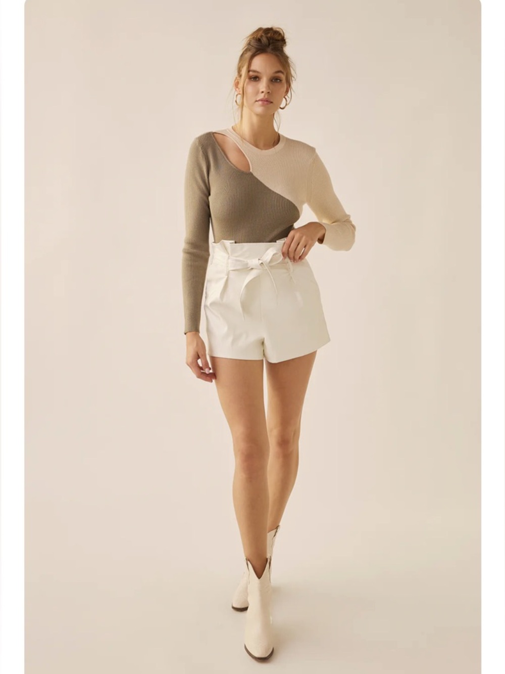 Idem Ditto Ladies Classic Western Faux Leather Short medium
